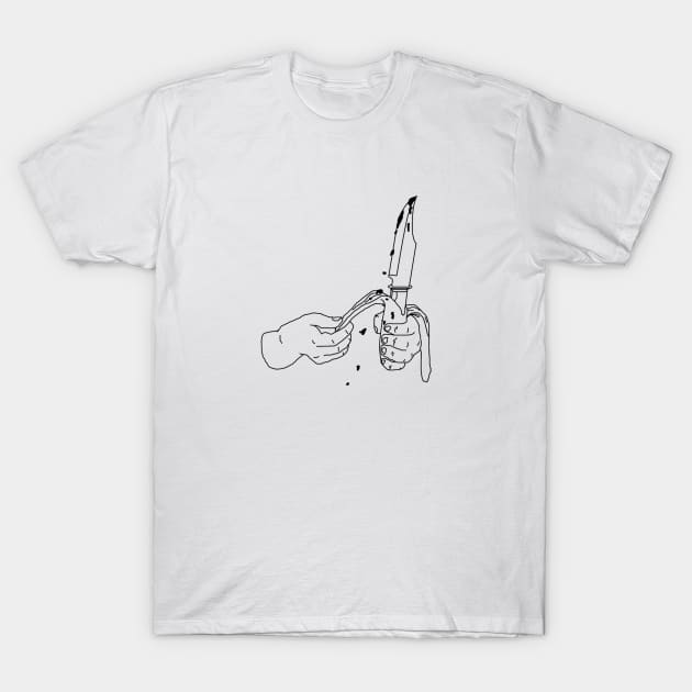 Banana Knife T-Shirt by veanj